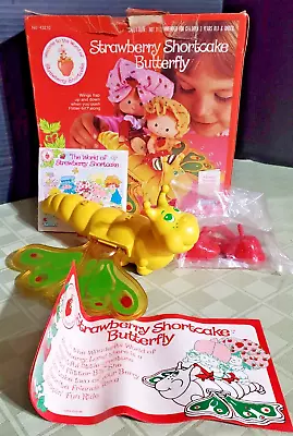 Vintage Strawberry Shortcake Butterfly Flitter-Bit Wings Ride On 1981 Incomplete • $7.99