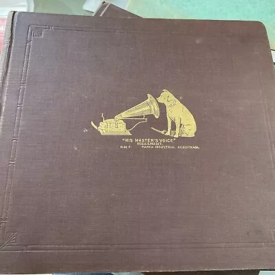 2 X 78 RPM Storage Albums EMBOSSED - HIS MASTERS VOICE - 10 Sleaves Each CLEAN • $32