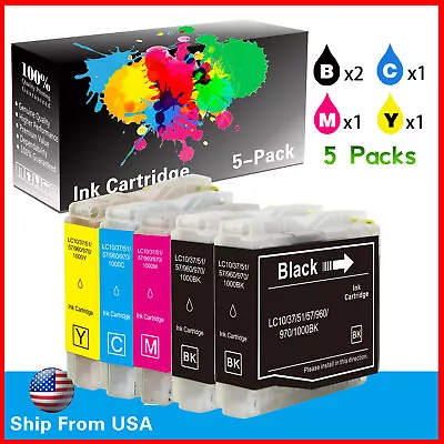 5PK LC51 Ink Cartridge LC51BK For MFC-230C MFC-240C MFC-440CN Printer (2BCMY) • $6.23