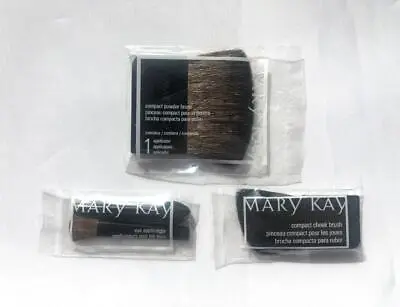 Mary Kay Set Of 3 COMPACT BRUSHES Powder Cheek & Eye Color SEALED • $14.49