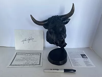 MARK HOPKINS BRONZE  BULL'S DOMINION  W/certificate • $950