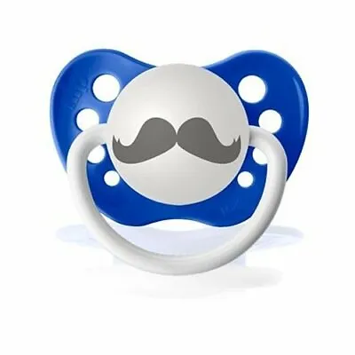 Mustache Baby Binky - Ulubulu Boys Pacifier  Available In 2 Colors - 0-18 Months • $9.99