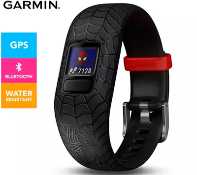 Garmin Vivofit Jr 2 Kids Fitness Activity Tracker Spiderman Smartwatch Black New • $189