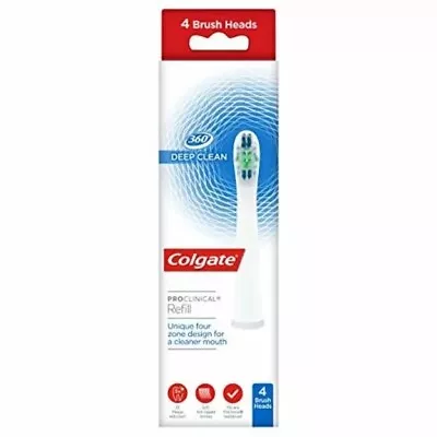 Colgate Omron Toothbrush Heads ProClinical 360 Deep Clean White - 4 Pack • £18.99