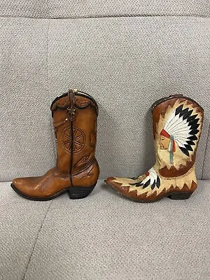 JPC Just Plain Country Western Boot Mini Figurine 85008 Longhorn & 85003 Collect • $23.95