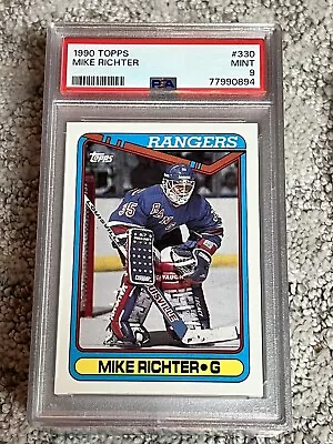 Psa 9 Mint Hockey Card 1990 Topps Rookie Mike Richter New York Rangers • $49.99