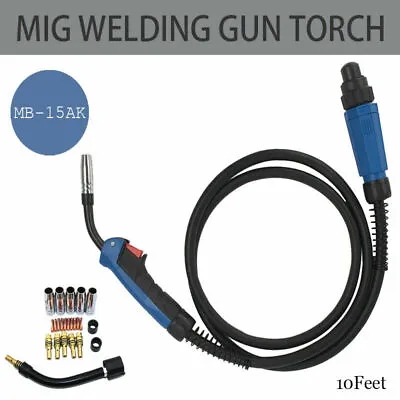 Binzel MIG MAG Gun Torches Complete 10feet 15AK Euro Connector Welding Torch • £35.90