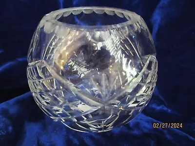 Lovely GODINGER Cut Crystal Legends Vase Or Votive BOWL 5” In Diameter & 4  High • $16.20