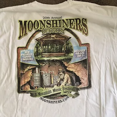 Moonshiners Reunion Mt. Music Festival New Prospect SC Vintage TShirt 2012 • $19.99