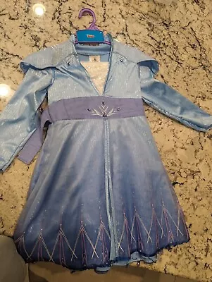 Official Disney Parks Disney Frozen 2 Elsa Dress Size S (4-6) Dress Up Costume • $9.79