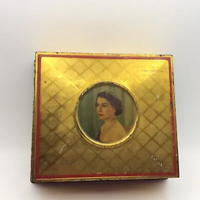 Vintage McVite And Price Ltd - Queen Elizabeth II Coronation Souvenir Gold Tin • £9.99