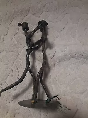 Viejo Herrero URUGUAY Brutalist Dancing Couple  Metal Sculpture TULIO PRANDI  • $25