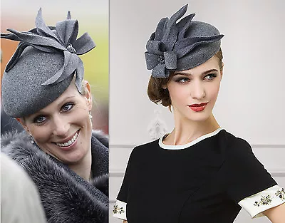 £17.99 • Buy Womens Felt Wool Fascinator Cocktail Wedding Church Event Beret Pillbox Hat A302