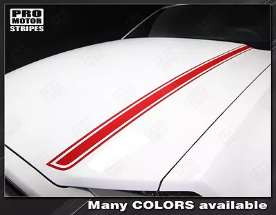 Ford Mustang 2013-2014 Hood Spear Side Accent Stripes Decals (Choose Color) • $29.40