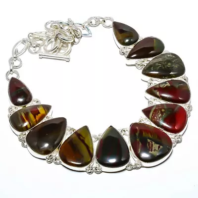 Mookaite Gemstone Solid 925 Sterling Silver Necklace Jewelry 17.99  T54 • $35.54