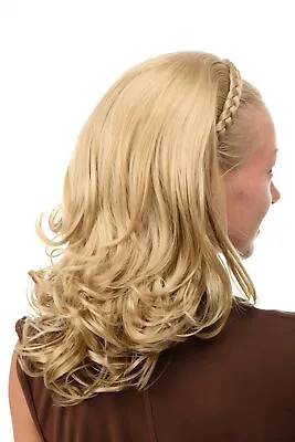 Half Wig Hair Piece Braided Hair Band Long Smooth Blonde Curved Tip • £18.10