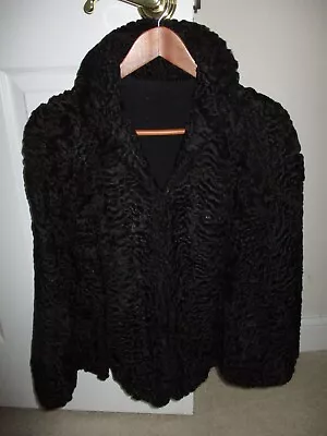 Vintage Black Persian Lamb Cape Evening Jacket • $36