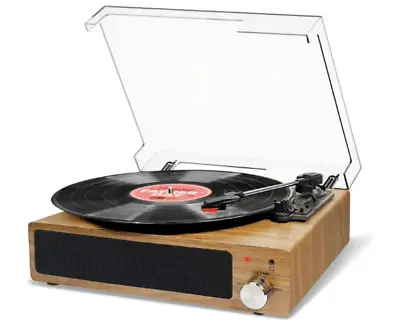 Turntable With 2 Built-in Stereo Speakers 3-Speed 33/45/78 RPM  - NEW • $39.99