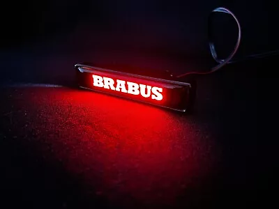 Mercedes Red Brabus Style Illuminated Grille LED Badge Emblem Light G S E C GLE • $225