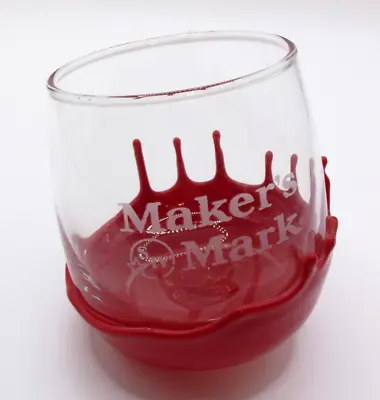 Maker's Mark Wax Botton Roly Poly Bourbon Glass • $12.99