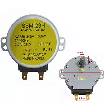 Microwave Oven 220V Turntable Motor SSM-23H Set For LG MP-9482S MP-9483SL New • £9.70