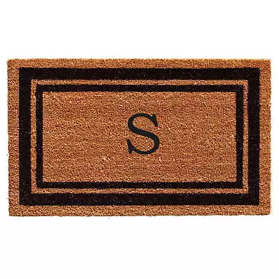 Black Border Monogram Doormat (Letter S) • $21.98