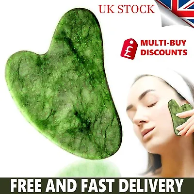 Jade Gua Sha Board Facial Body Massage Chinese Medicine Natural Scraping Tool UK • £2.99