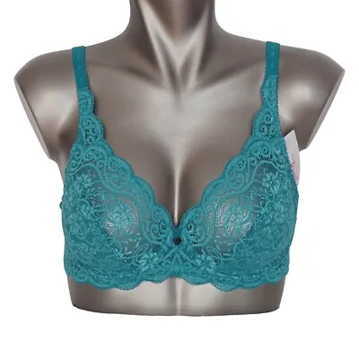 £29.85 • Buy Triumph Amourette 300 W Bra Wired 7404/WH Turqoise Amazing Lace NEW