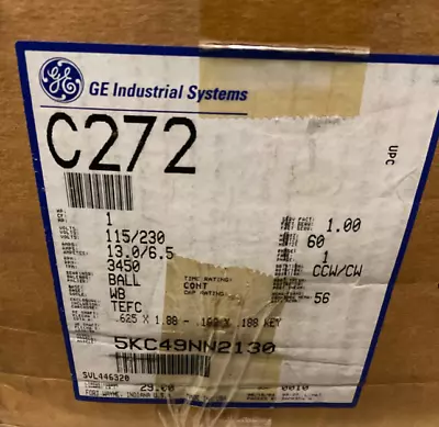 C272 GE  5KC49NN2130 1HP  115/230v 3450 Rpm 60hz Ccw/cw TEFC • $299