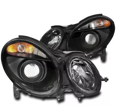 For 03-06 Mercedes-benz W211 E-class Halogen Type Projector Headlight Lamp Black • $287.95