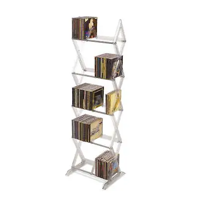 Media Tower Rack Storage CD DVD Video Game Shelf Cabinet Organizer Stand Holder • $17.99
