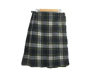 Vtg Jedburgh Kiltmakers Womens M Blue Green Pleated Kilt Skirt Wool Scotland • $59.99