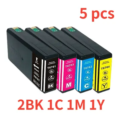 5X Ink Cartridge 676 676XL BK/C/M/Y For Epson Workforce Pro WP4540 WP4530   • $20.59
