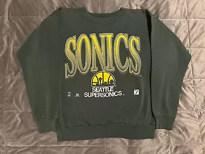 Men’s Vintage NBA Seattle SuperSonics Pullover Crewneck Sweatshirt Size Unknown • $54.99