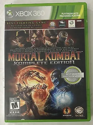 Mortal Kombat Komplete Edition (Microsoft Xbox 360 2012) CIB Pre-owned • $22.13