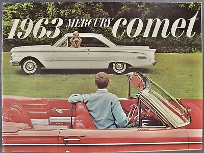 1963 Mercury Comet Brochure Cyclone V8 S-22 Convertible Wagon Excellent Original • $12.95