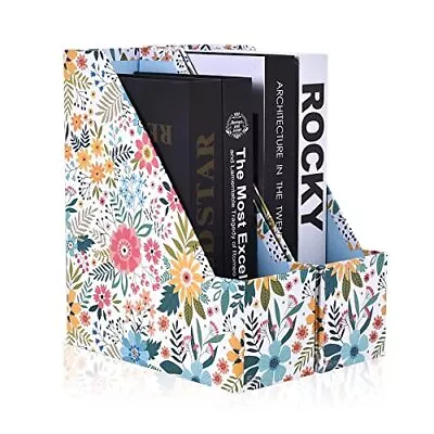 SUIN 2 Packs Foldable Magazine-File Holder Seamless Floral Designered File-Boxe • $23.08