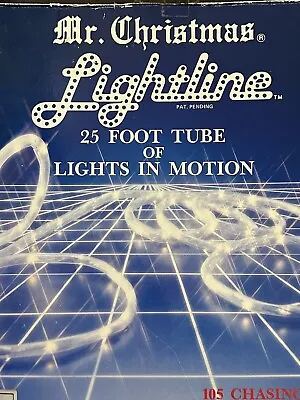 Vintage Mr Christmas LightLine 25' Tube Of Light In Motion  105 Chasing Lights • $39.99