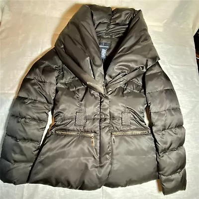 Moda International Puffer Down Jacket/Coat Shawl Collar/Hood Small Brown • $17