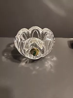 Waterford Crystal Glass Round Flower Shape Votive Candle Holder 3  Attendants • $30