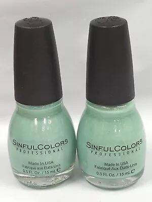 Sinful Colors Professional Nail Polish Color # 947 Mint Apple .5 Oz Ea 2 Pcs • $8.96