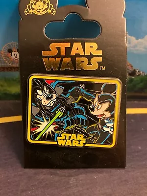 Disney Star Wars Pin - Mickey As Luke Goofy As Darth Vader Lightsaber Battle • $39.99