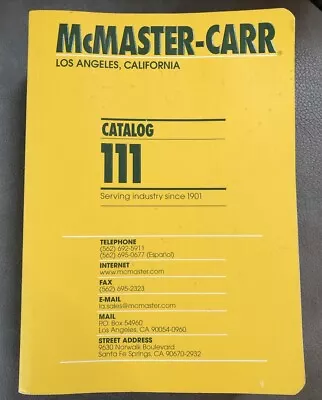 McMaster-Carr Catalog 111 Los Angeles • $30