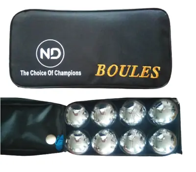 £22.99 • Buy ND French Boules Set (Deluxe) | CHROME IRON Balls Garden Game + Carry Bag