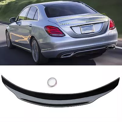 Trunk Spoiler Fits For 2015-2021 Mercedes Benz W205 C63 AMG 4 Door Glossy Black • $210