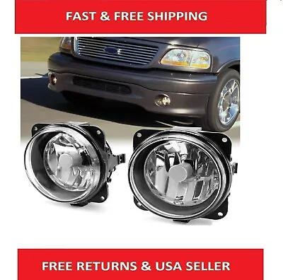 Pair Fog Lights FOR 00-04 Ford F-150 F150 Harley Davidson Driver Passenger Side • $70.50