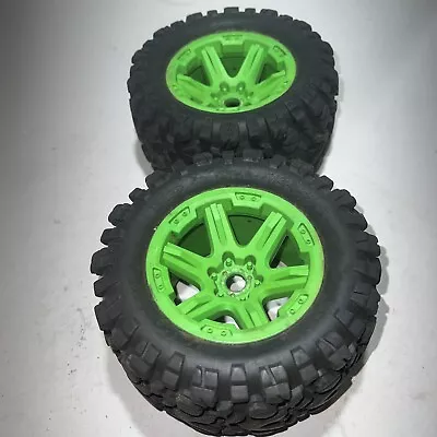 Traxxas Mounted Talon EXT Tires & Green Wheels (2) 8672G TRA8672G • $21.99