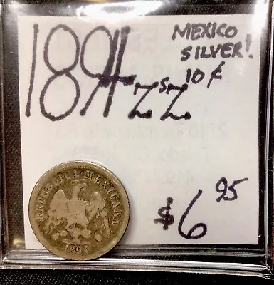 1894 Mexico Silver 10 Centavos ZsZ. ENN Coins • $6.95