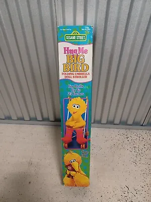 New Vintage 90s Sesame Street Hug Me Big Bird Folding Umbrella Doll Stroller • $79.99