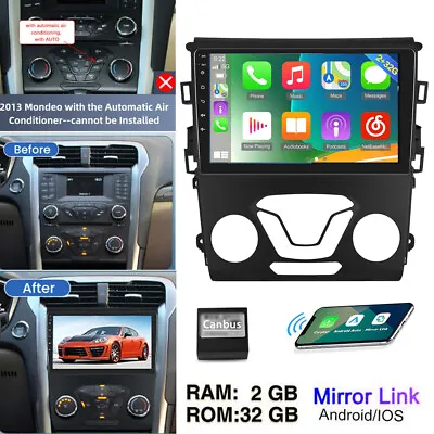 For Ford Fusion Mondeo 2013-2016 Android 12 Car Player Car Radio Stereo GPS Navi • $147.02